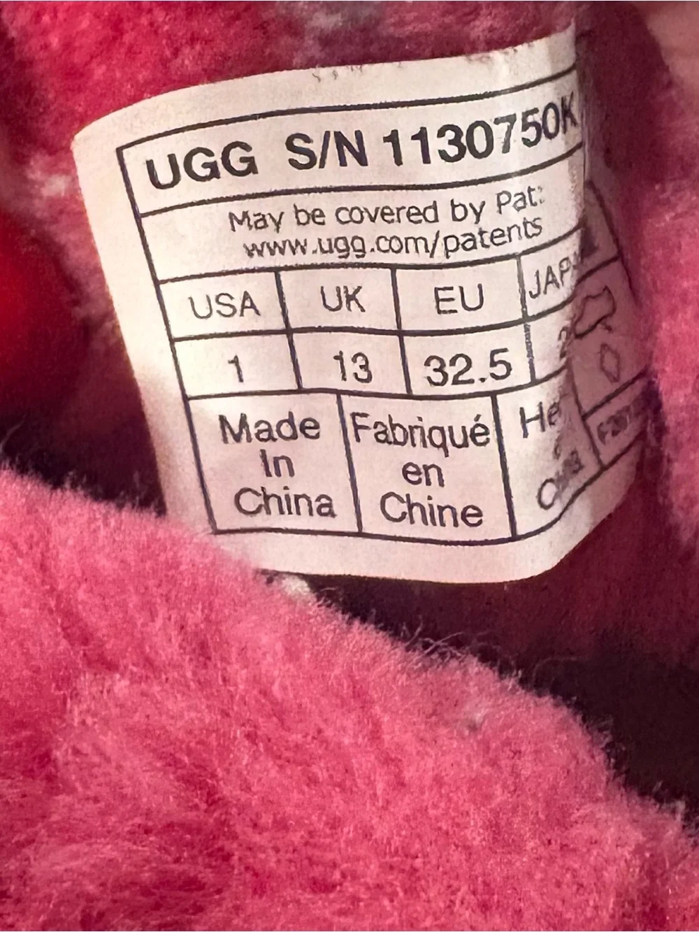 UGG Kids Pink Plush Slip-On Slippers